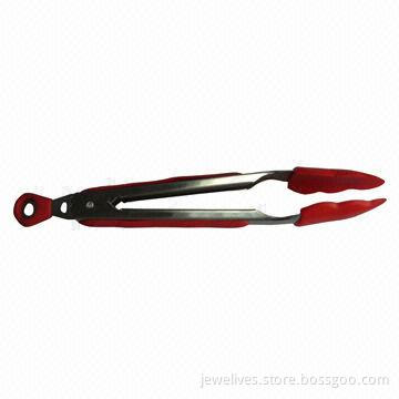 10.8-inch silicone food tongs